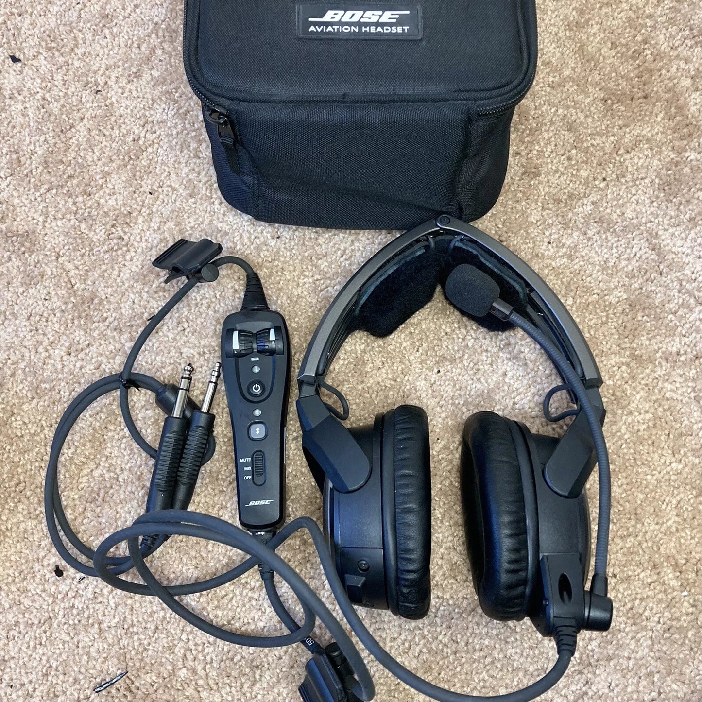 Certified Pre-Owned Bose A20 ANR Aviation Headset Dual GA Plug With Bluetooth