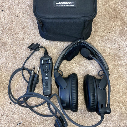Certified Pre-Owned Bose A20 ANR Aviation Headset Dual GA Plug With Bluetooth